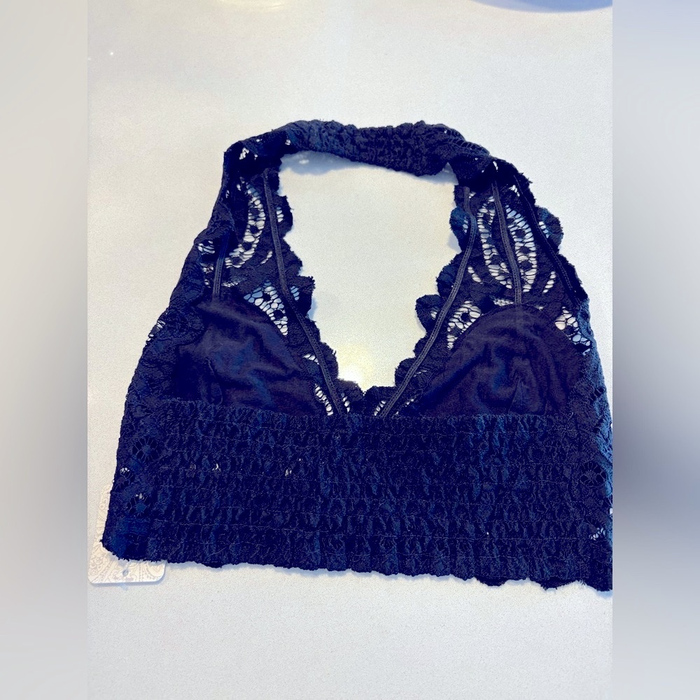 Free people Lace Halter Bralette - Black